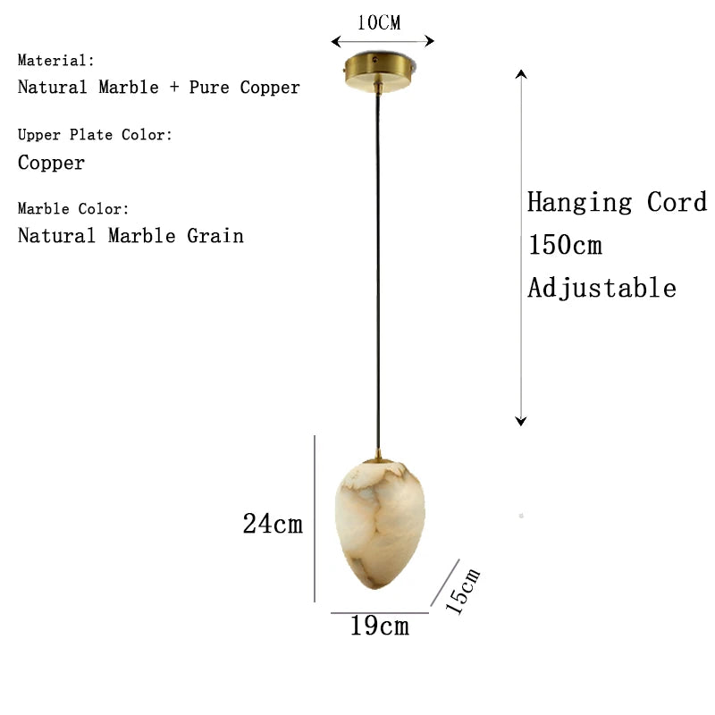 Quilla Halo Dimmable Alabaster Pendant Light – product view 12