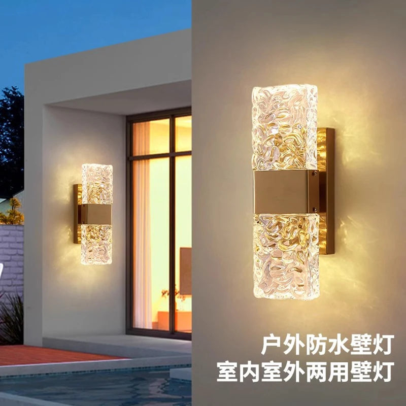 Belluno Crystal Outdoor Wall Light for Porch – Luxury – detail view 2