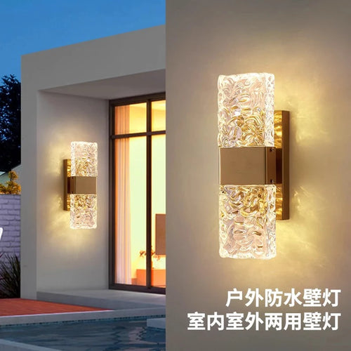 Belluno Crystal Outdoor Wall Light for Porch – Luxury – detail view 2
