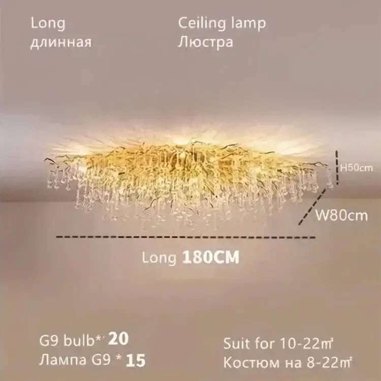 Maelis Contour Branch Crystal Chandelier – product view 13