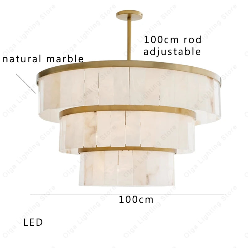 Ysola Halo Alabaster Chandelier – product view 14