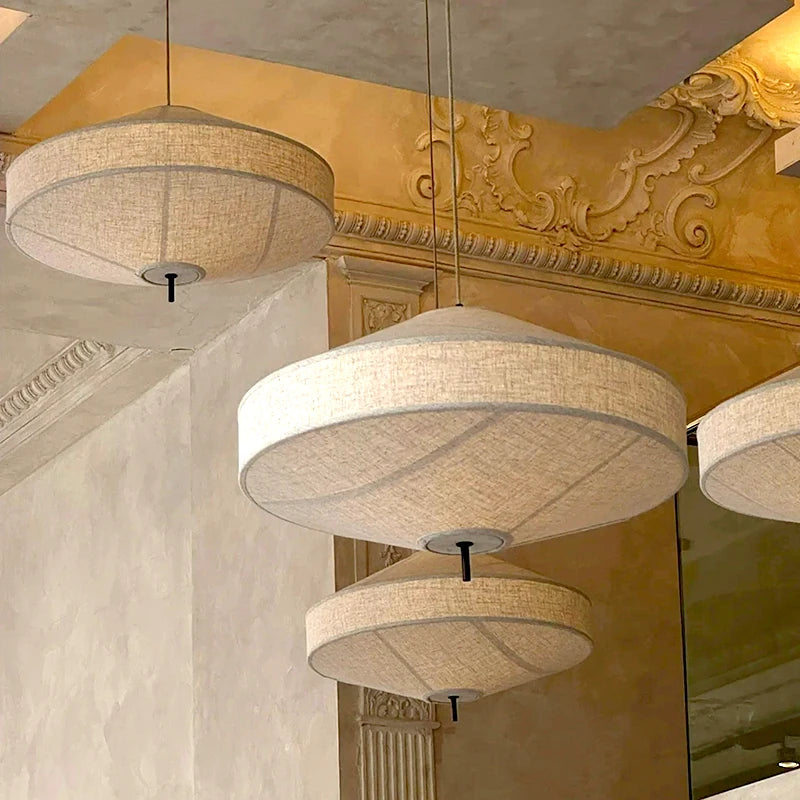 Fabric Chandelier – Wabi-Sabi Japanese for Bedroom & Bedside, Living Room, Restaurant & Café | Elowen Orbit by Evenlyr