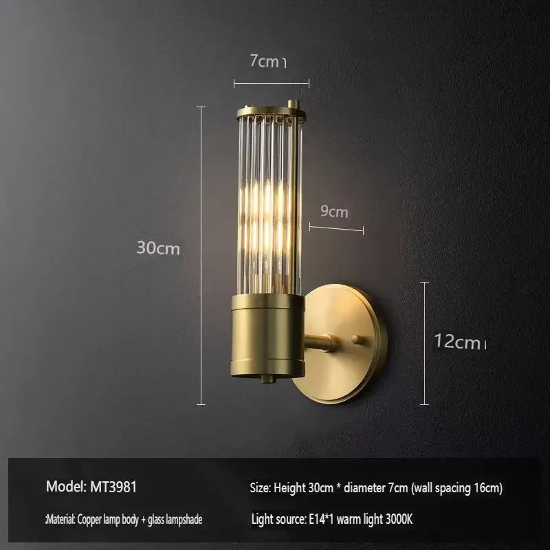 Gold Modern Brass Wall Sconce
