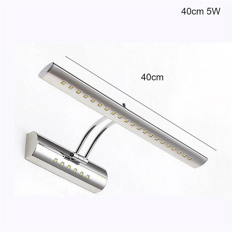 Palermo Swing-Arm LED Mirror Light – Stainless Steel