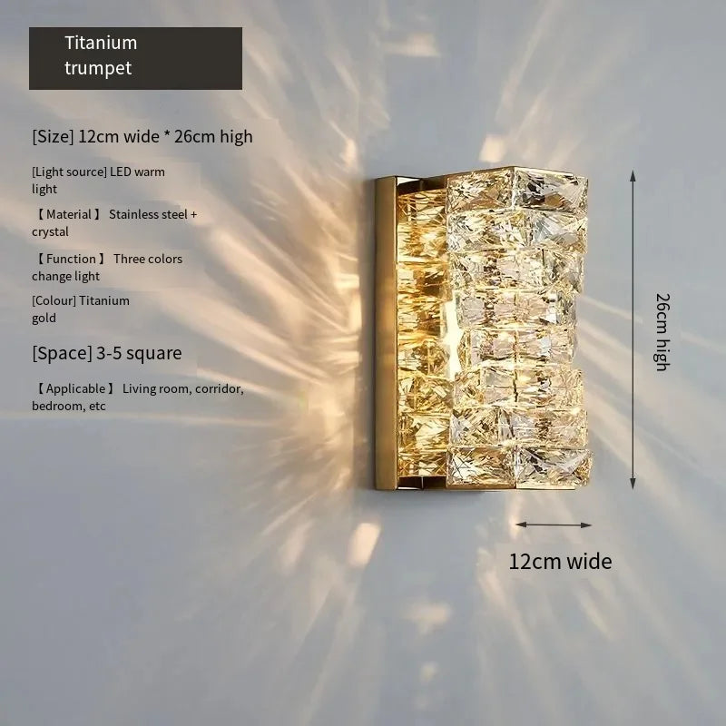 Aurelia Chrome-and-Gold Crystal Vanity Wall Light