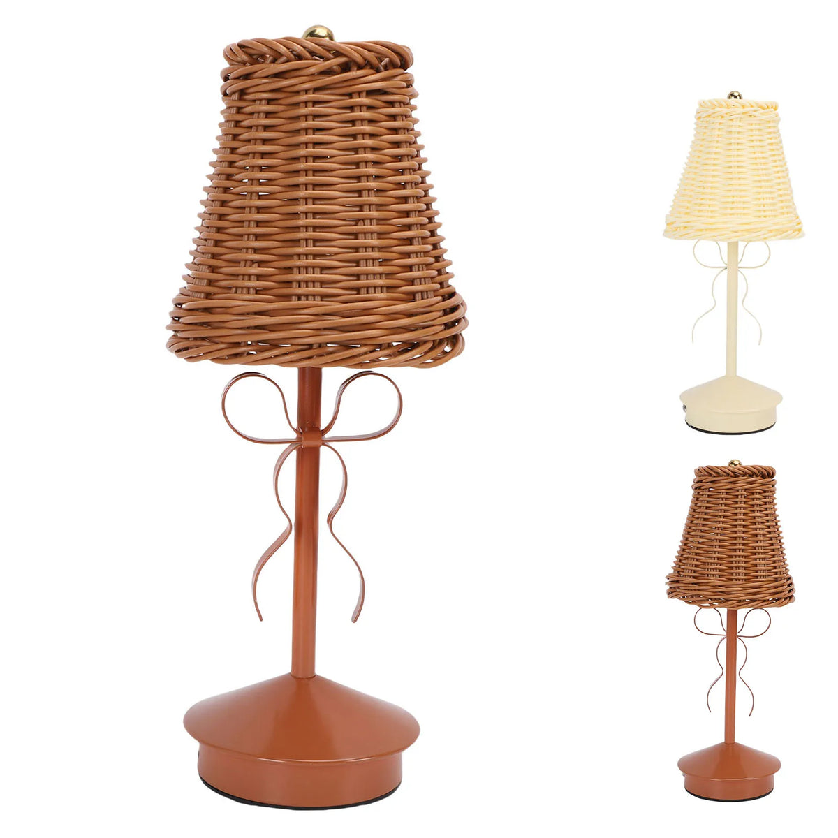 Modern Rattan Rechargeable Table Lamp – product view