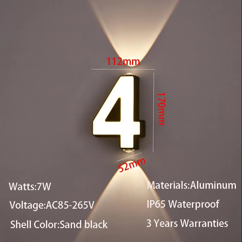 Liora 7W Illuminated House Number Light – IP65
