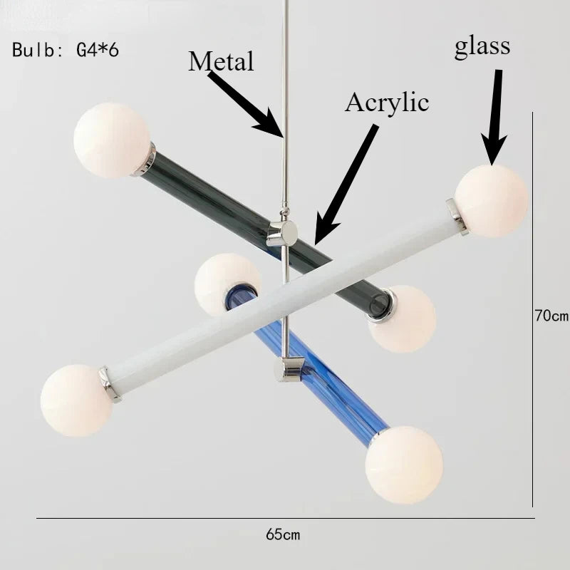Tala Stone Glass Chandelier – Color-Changing – product detail 7