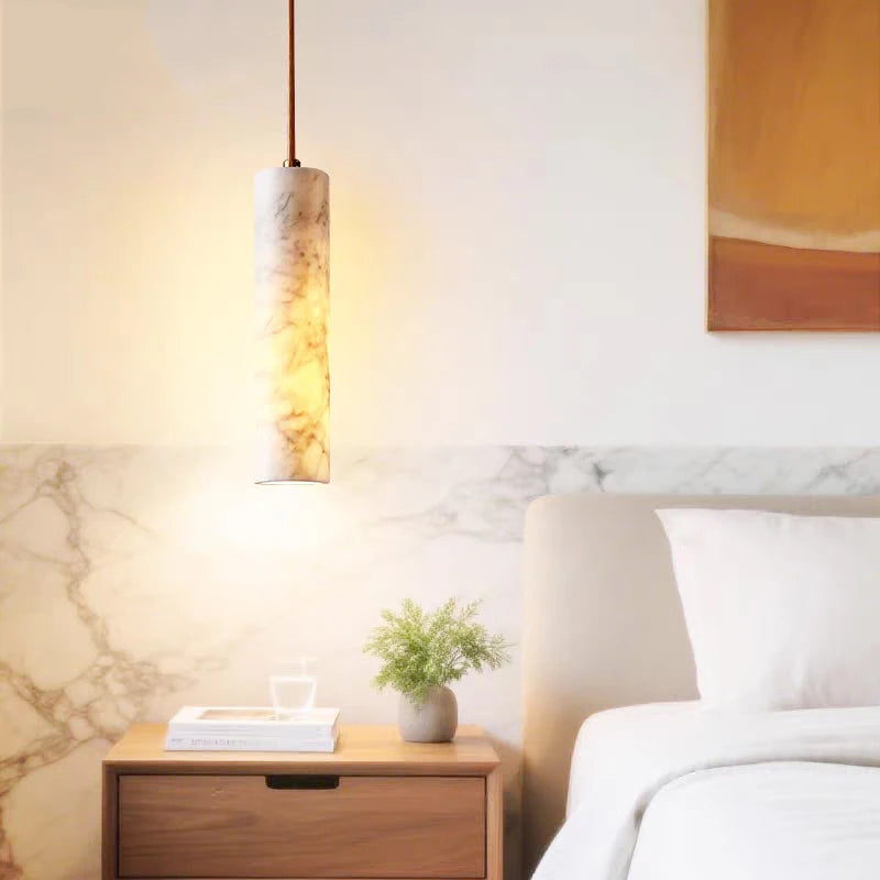 Alabaster & Marble Chandelier – Modern Minimalist for Living Room, Bedroom, Dining Room | Liora Crest by Evenlyr