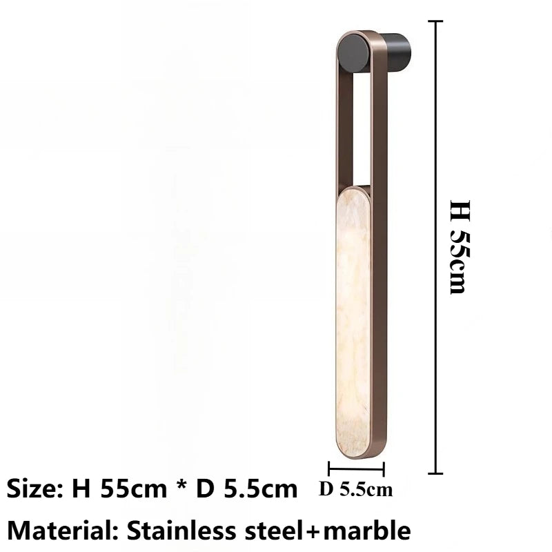 Noma Ridge Marble Wall Sconce – Minimalist – product detail 7