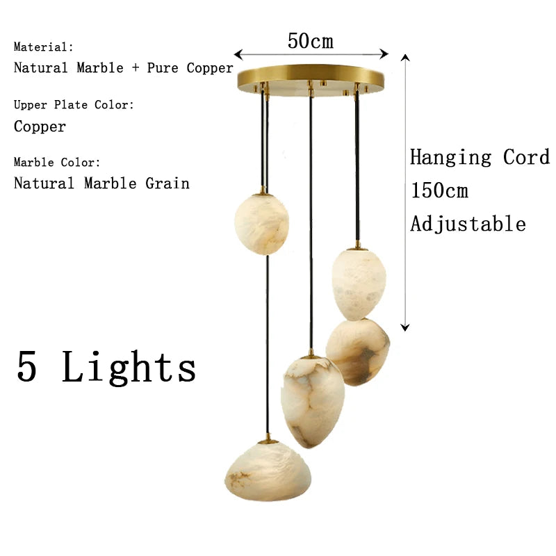 Quilla Halo Dimmable Alabaster Pendant Light – product view 9