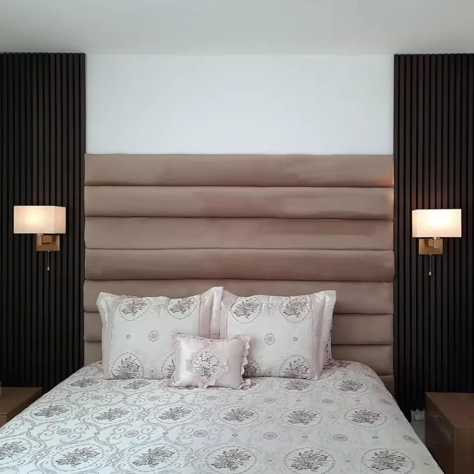 Copper & Fabric Wall Sconce – Modern Minimalist for Bedroom, Hallway, Living Room | Giselle Beam by Evenlyr