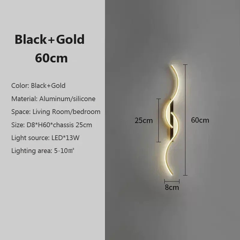 Metal Linear Wall Sconce – Minimalist Modern LED Linear for Bedroom & Bedside, Living Room | Aurelle Orbit by Evenlyr