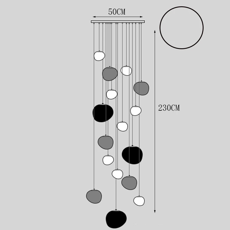 Designer Chandelier – Modern Minimalist for Living Room, Staircase, Dining Room | Sorella Arc by Evenlyr