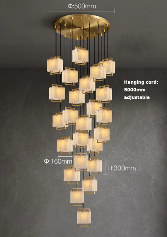Galen Arc Marble Pendant Light – product view 10