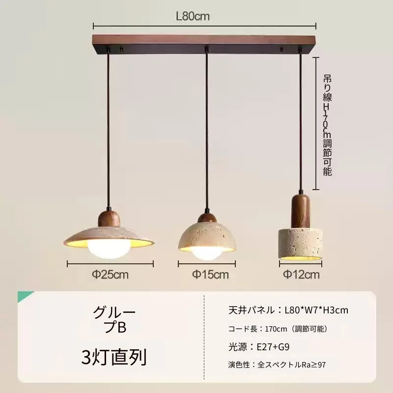 Zorin Veil Travertine Pendant Light – product view 10