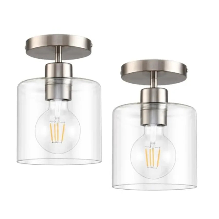 Brass Flush Mount Ceiling Light – Modern for Hallway & Entryway | Noemi Contour by Evenlyr