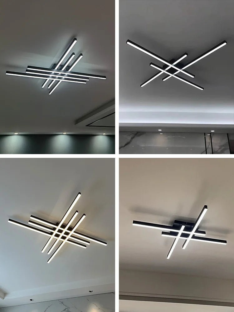 Metal Chandelier – Modern LED for Bedroom & Bedside, Living Room | Virelle Line by Evenlyr