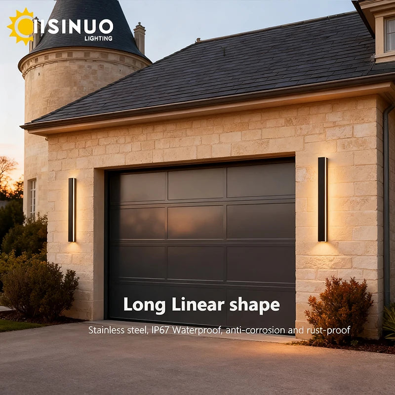 Ilaria Aluminum Linear Outdoor Wall Light for Garage – IP65 – detail view 2