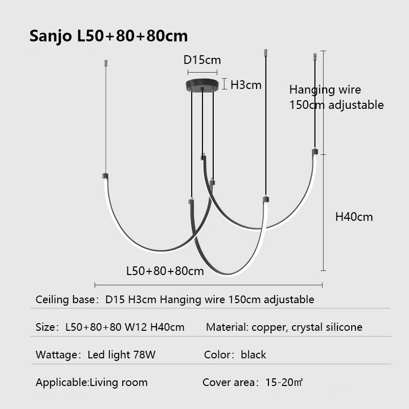 Dorian Arc Copper Pendant Light – product view 6