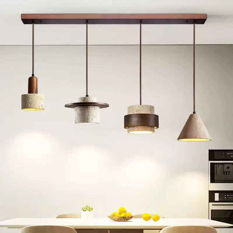 Zorin Veil Travertine Pendant Light – product view 4