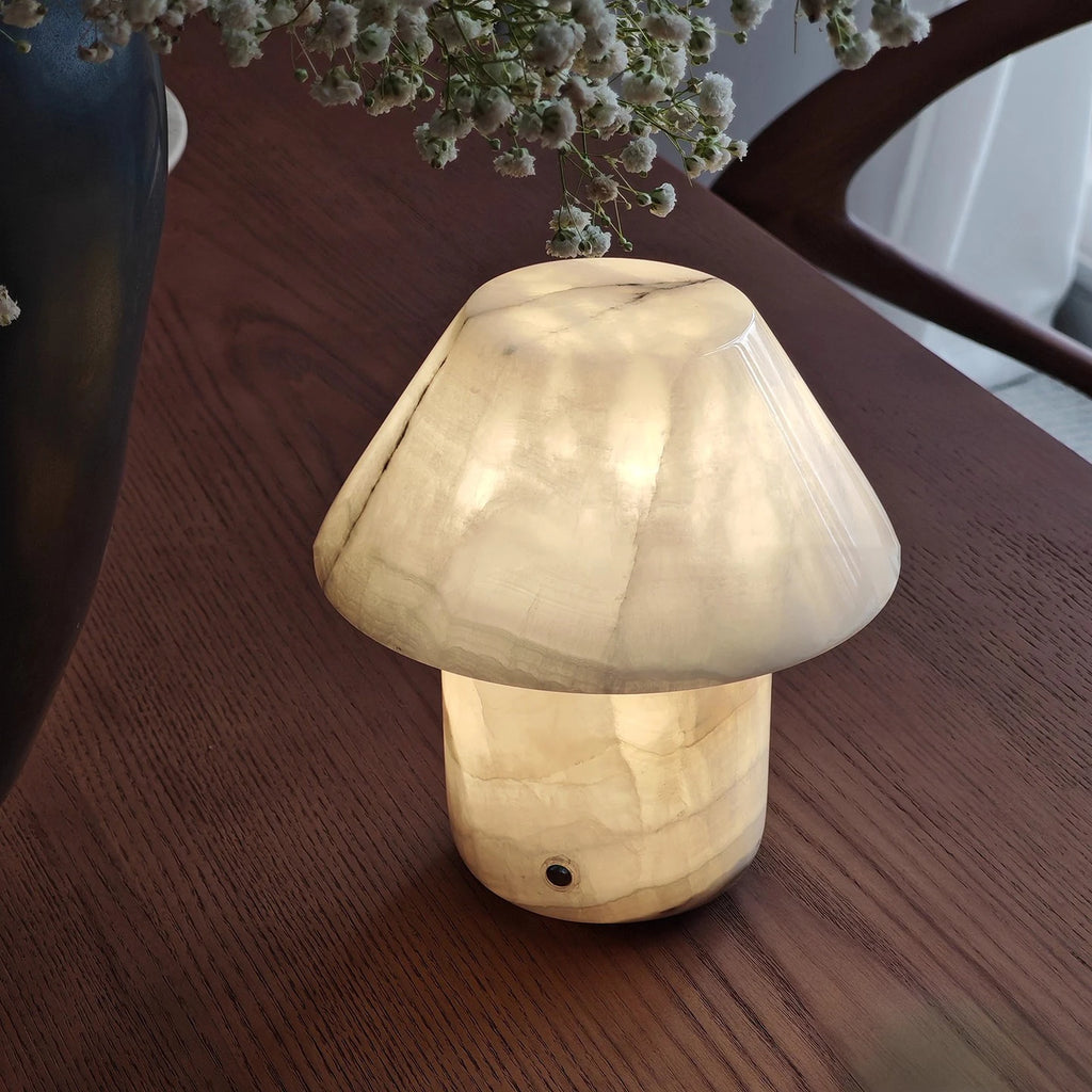 Marble Table Lamp – Nordic Modern Dimmable LED for Bedside, Desk & Office, Restaurant Table | Celeste Grove by Evenlyr