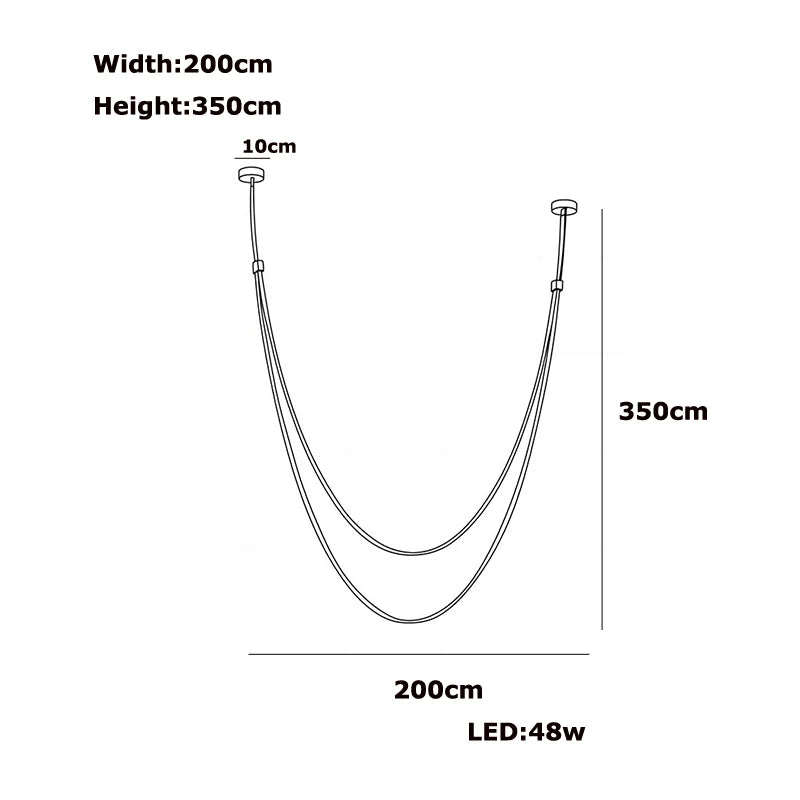 Lunet Arc Dimmable Metal Pendant Light – product view 16