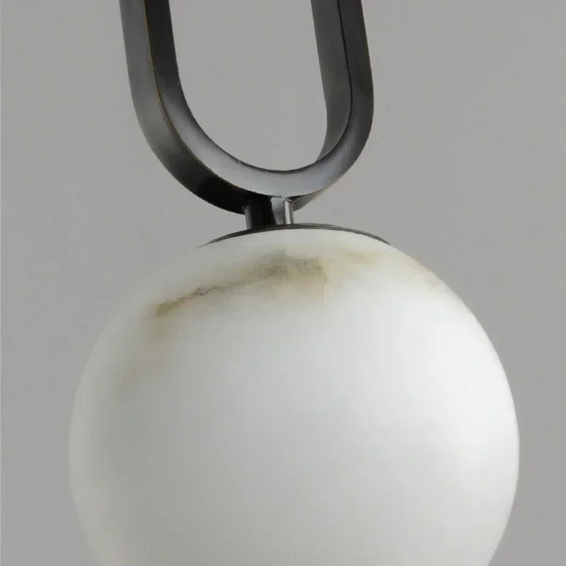 Neris Veil Sculptural Marble Pendant Light – product view 6