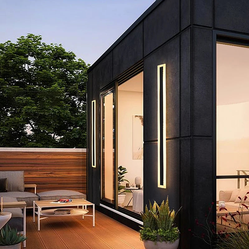Caspian Tall Dimmable Aluminum Outdoor Wall Light – IP65 – product view