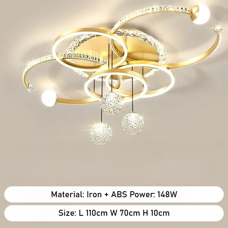 Acrylic Chandelier – Modern Minimalist Dimmable LED for Dining Room, Living Room, Foyer | Seraphine Halo by Evenlyr