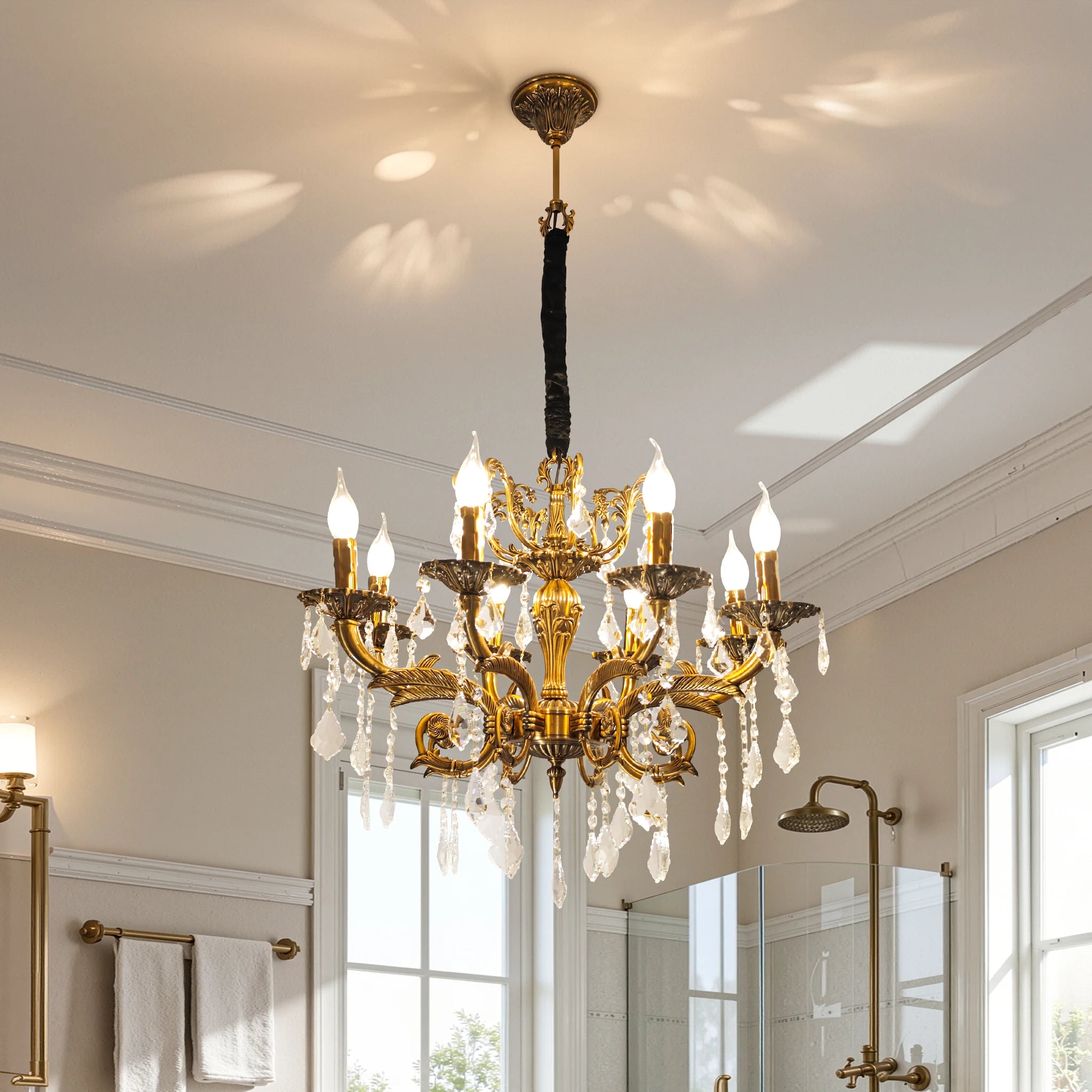 Firenze Vintage Crystal Chandelier for Kitchen Island
