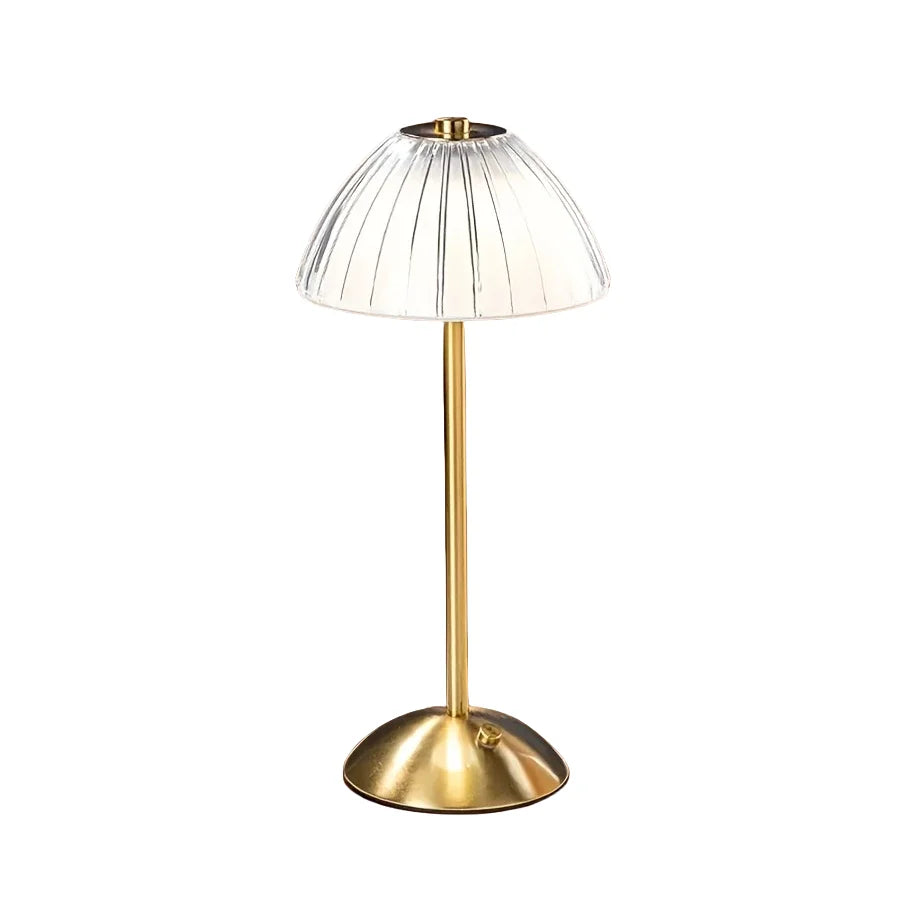 Crystal Table Lamp – Modern Minimalist Dimmable LED for Bedside, Restaurant Table, Hotel Room | Vesper Column by Evenlyr