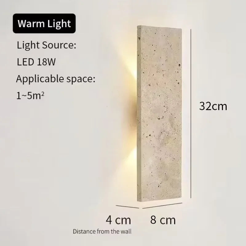 Orlena Natural Stone Linear LED Outdoor Wall Light – detail view 7