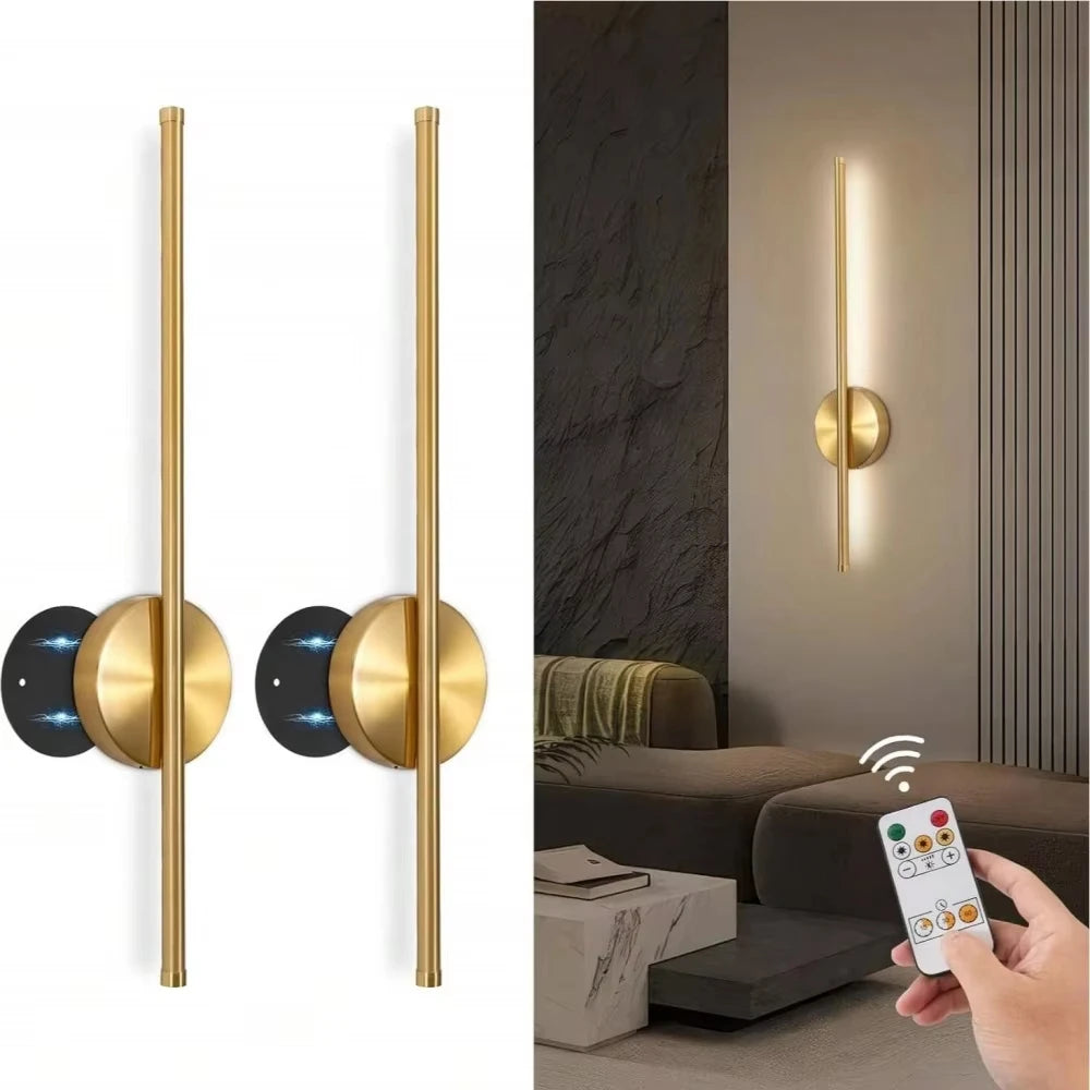 Valenne Contour Rechargeable Metal Wall Sconce – Modern Metal Rechargeable Wall Sconces for Bedroom