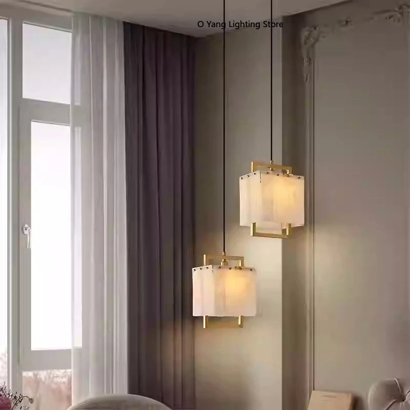 Galen Arc Marble Pendant Light – product view 3