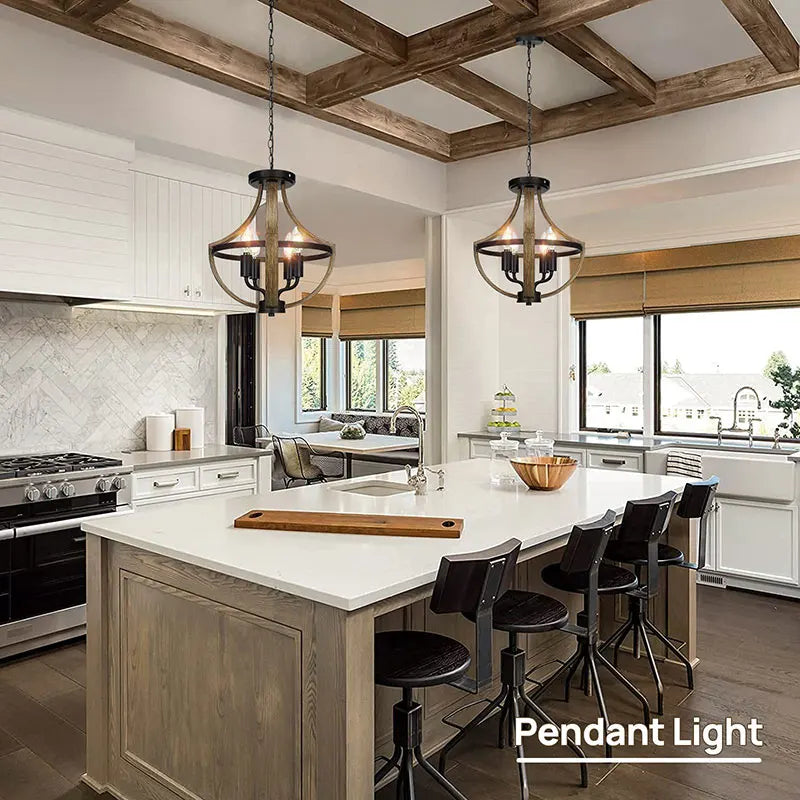 Vintage Modern Chandelier – Designer Dimmable LED for Kitchen Island, Hotel Lobby | Delphine Crest by Evenlyr