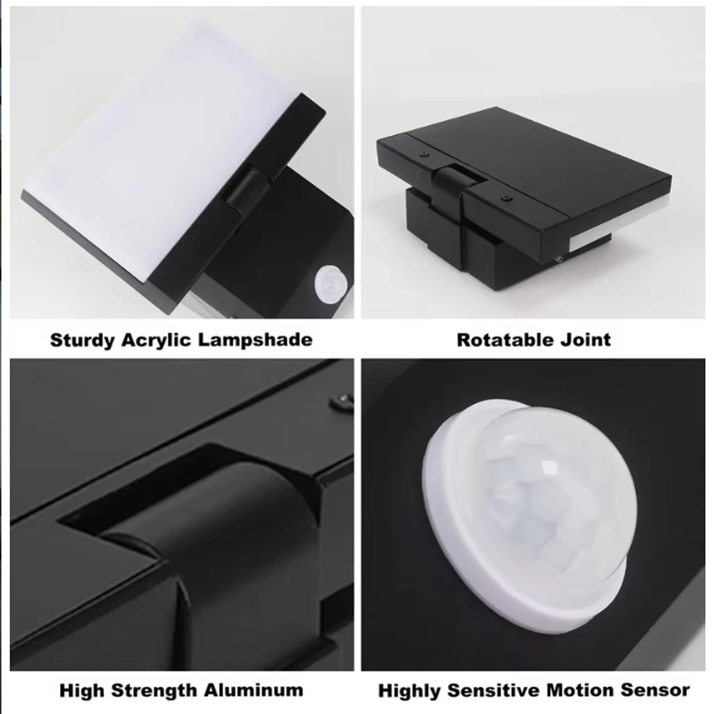 Palermo IP65 Motion Sensor Outdoor Wall Light for Front Door – detail view 4