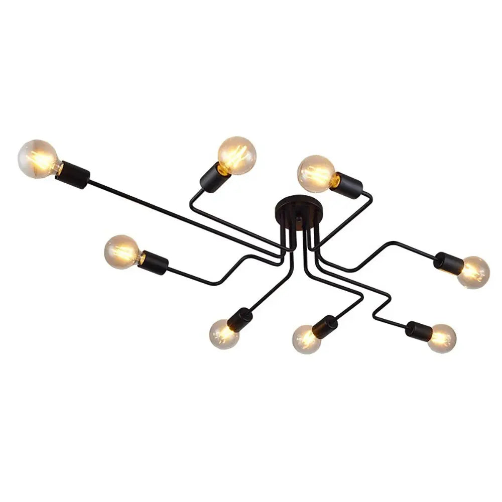 Elara Flush Mount Modern Chandelier for Bedroom – Mid-Century – detail view 7