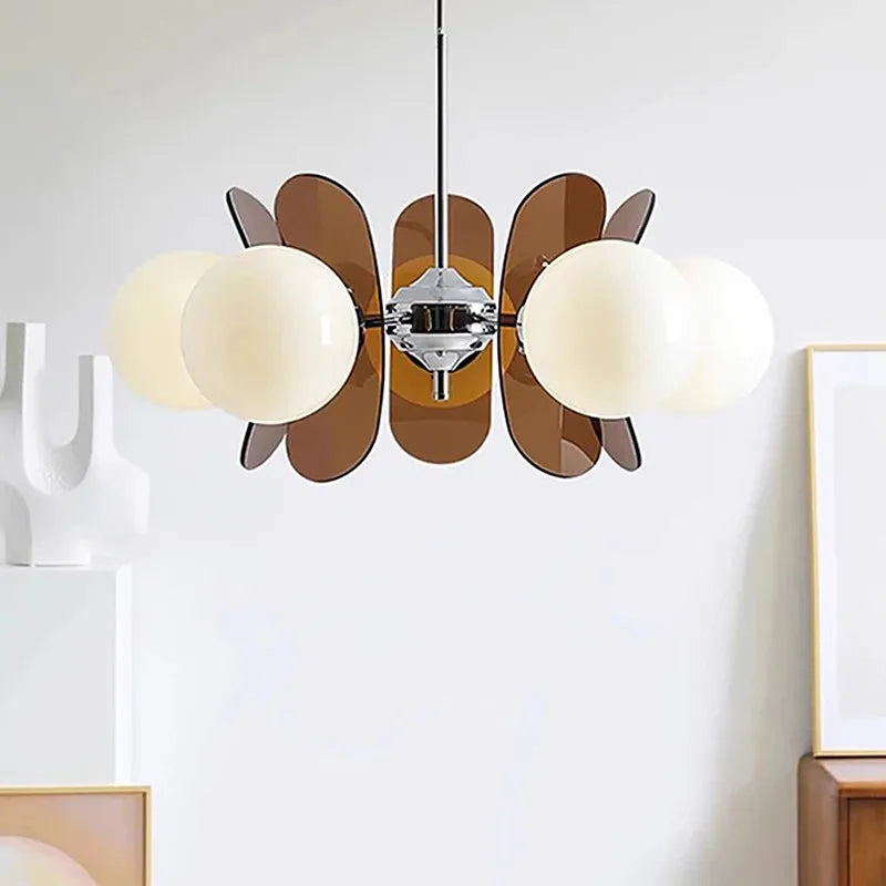 Merano Bauhaus Glass-Ball Chandelier for Dining Table – Mid-Century