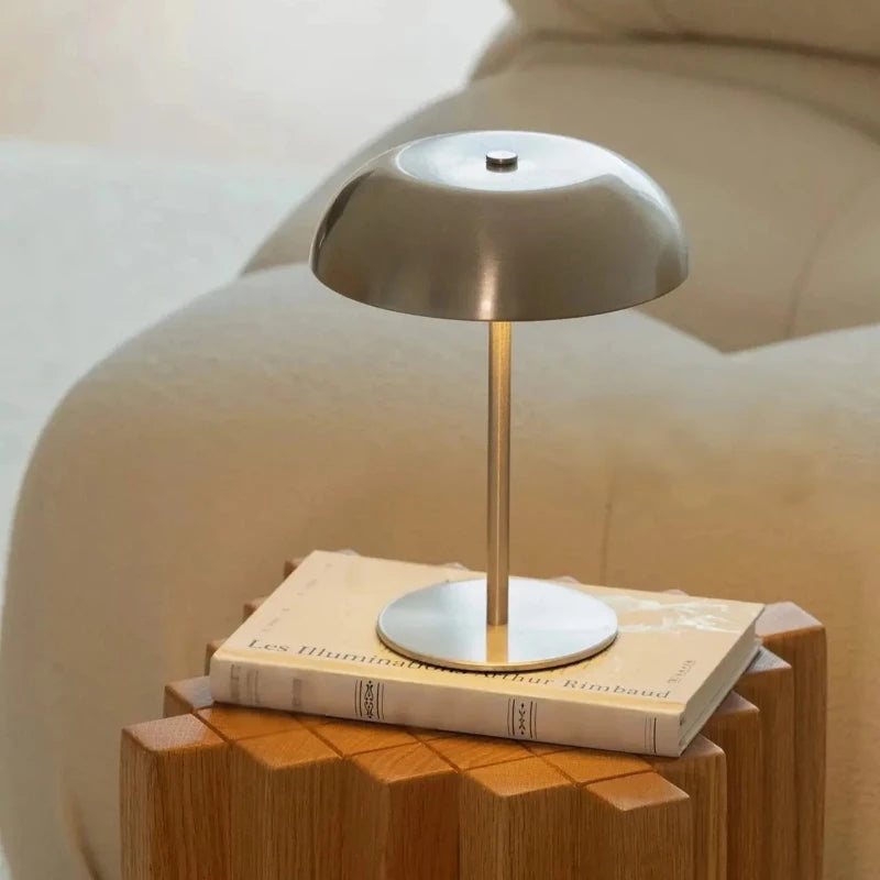 Designer Table Lamp – Modern Minimalist Cordless Rechargeable for Bedside, Desk & Office, Restaurant Table | Isolde Column