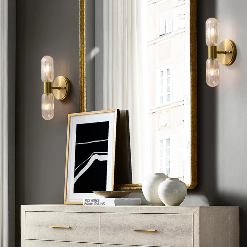 Glass Wall Sconce – Modern Minimalist for Bedroom, Hallway, Bathroom | Kaelis Line by Evenlyr