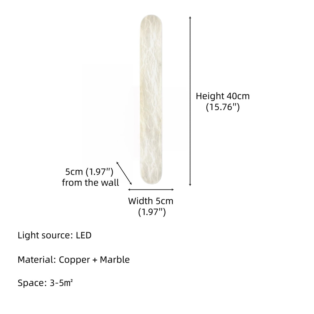 Marble & Brass Wall Sconce – Modern for Bathroom, Bedroom & Bedside, Living Room | Calista Arc by Evenlyr