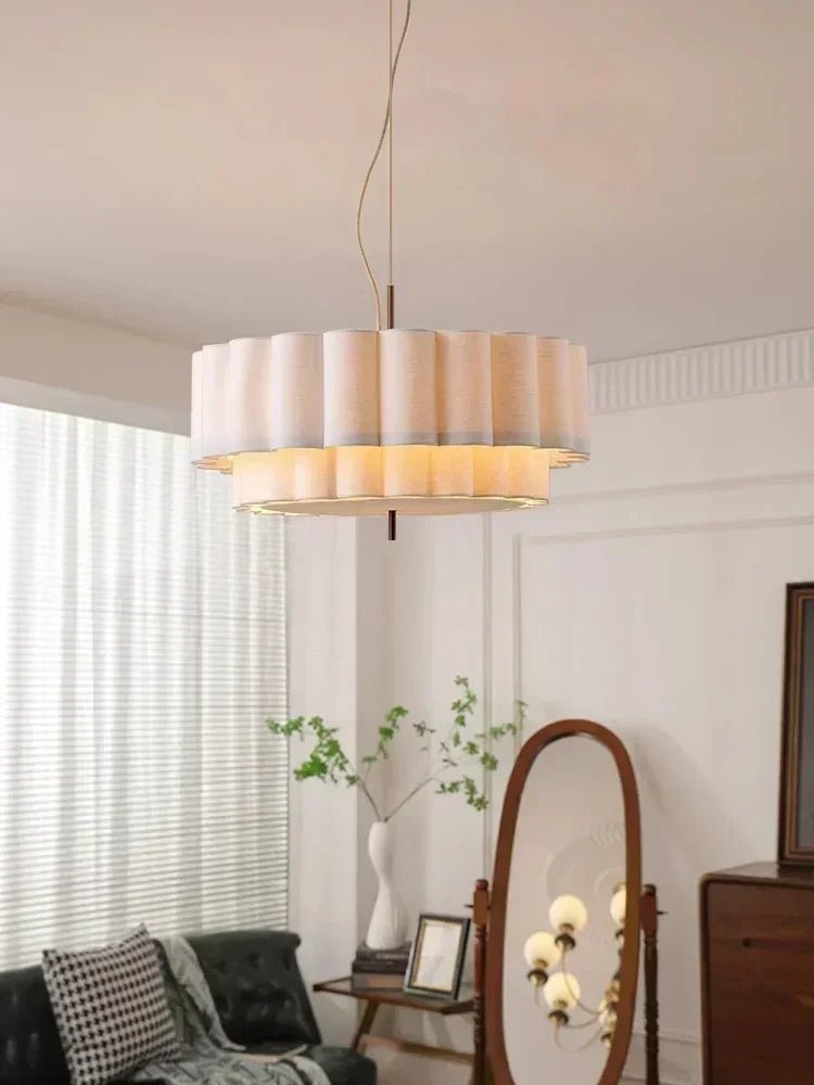 Fabric Chandelier – Wabi-Sabi Japanese for Bedroom & Bedside | Elowen Glow by Evenlyr