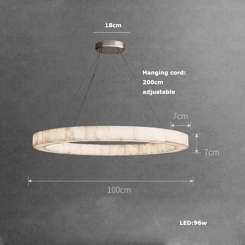 Aurelia Spiral Natural Marble Chandelier – Dimmable – product detail 14