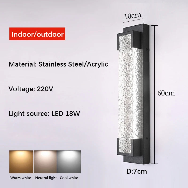 Palermo Stainless Steel Linear Outdoor Wall Light for Exterior Wall – detail view 7