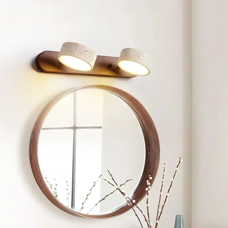Metal Round Wall Sconce – Wabi-Sabi Japanese LED for Bathroom | Oriana Arc by Evenlyr