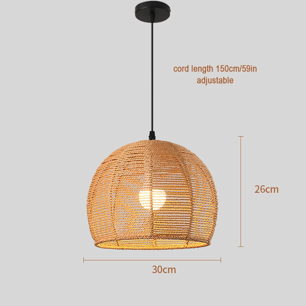Tivoli 30cm Rattan Chandelier for Dining Room – Bohemian – detail view 7