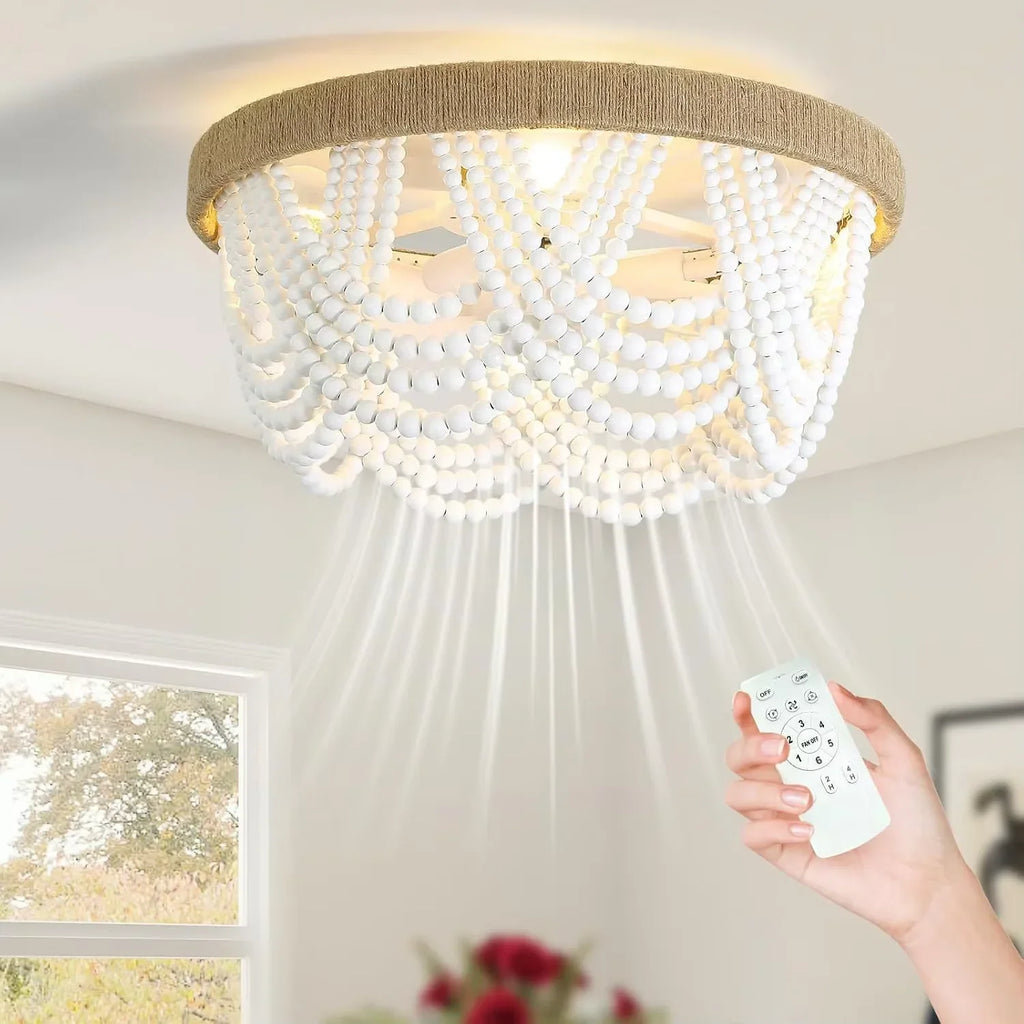 Palermo Invisible Blades Ceiling Fan with Light for Dining Room – Bohemian