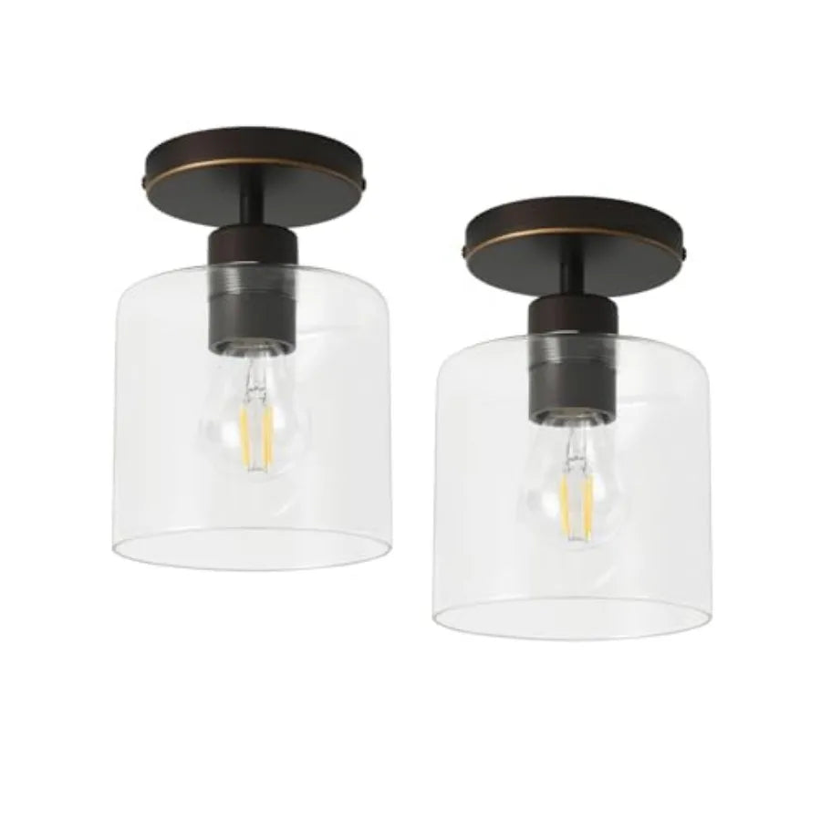 Brass Flush Mount Ceiling Light – Modern for Hallway & Entryway | Noemi Contour by Evenlyr