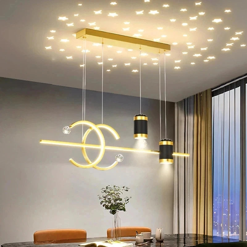 Kaia Ribbon Crystal Chandelier – Dimmable – product detail 2